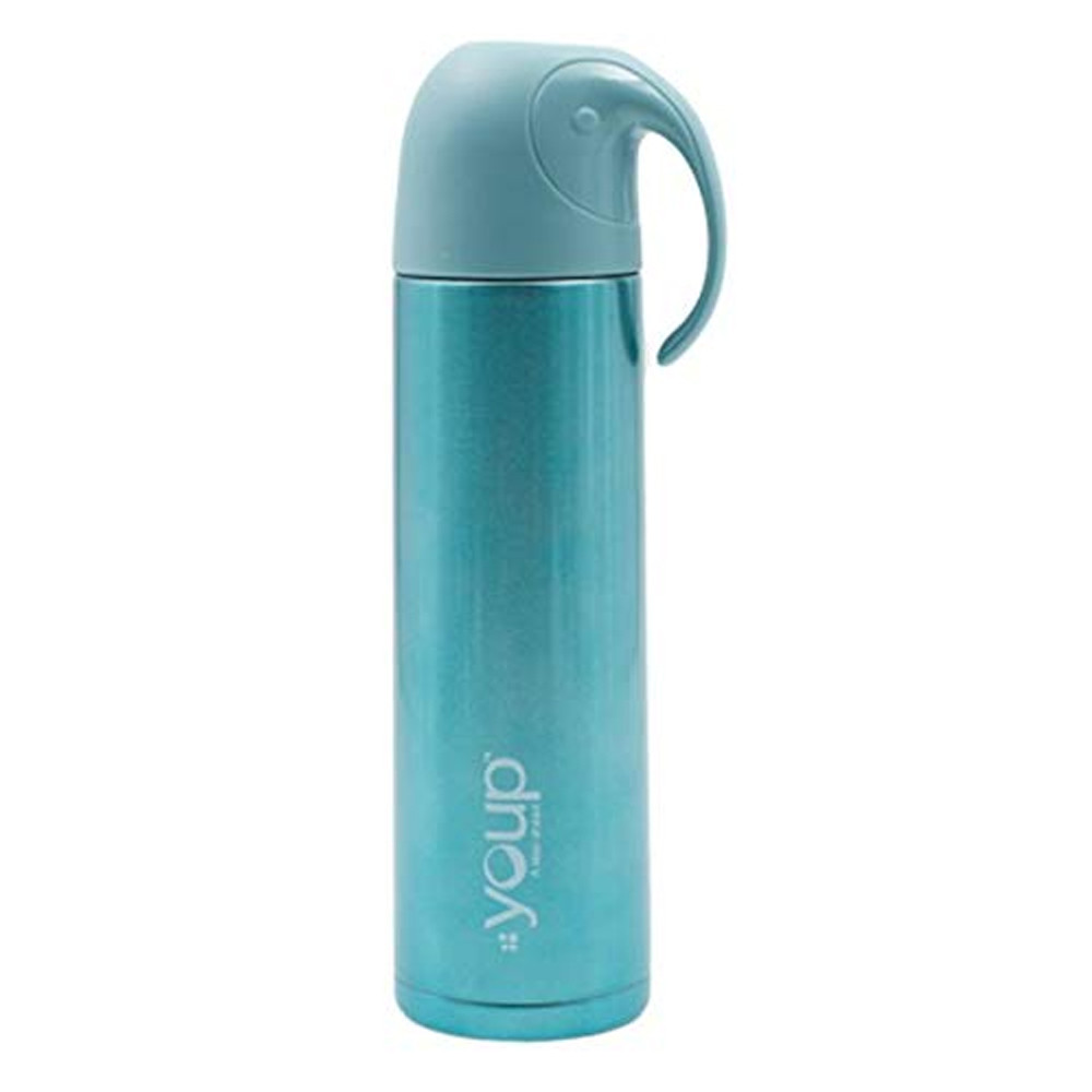 Youp Thermosteel Blue Color Water Bottle with Handle containing Cup Cap YP512