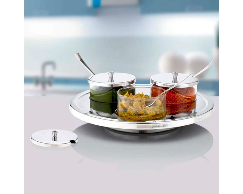 Borosil Orbit Tray 3 | Transparent