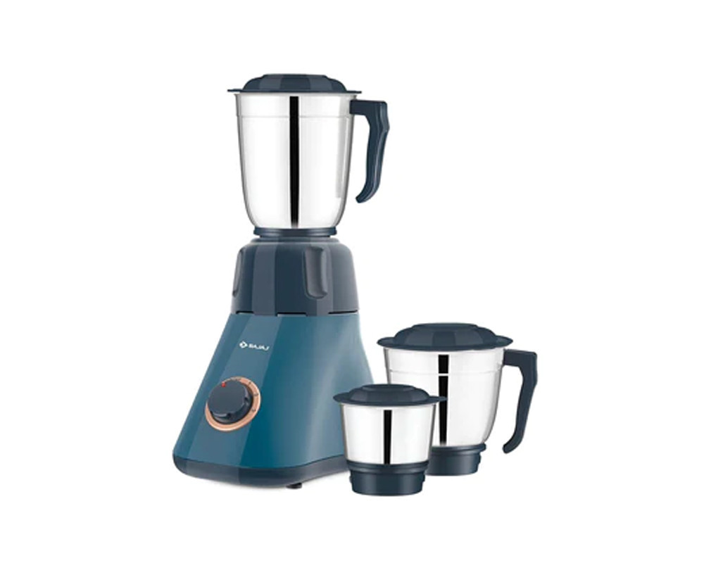 Bajaj Splendora 550 Watt Mixer Grinder with 3 Jars | Blue & Copper