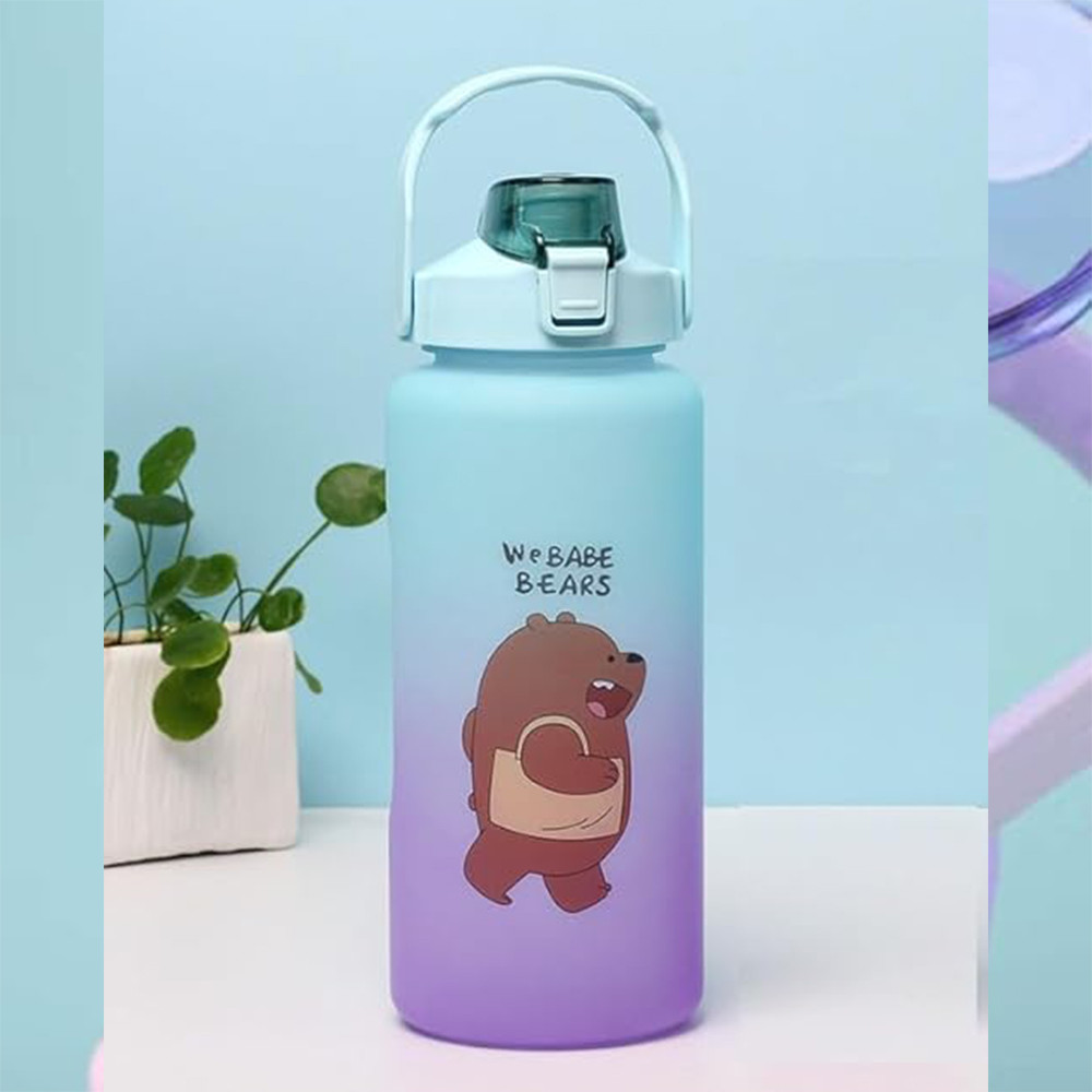 Stay Hydrated with Style: Introducing the 2-Liter Tritan Water Bottle with Fun Animal Cartoons for School