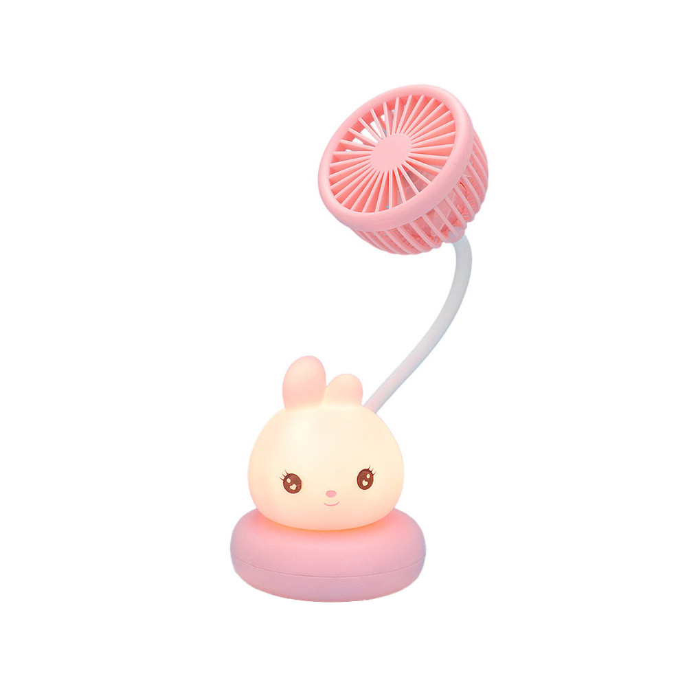 Mini Bunny LED Night Light Desk Fan