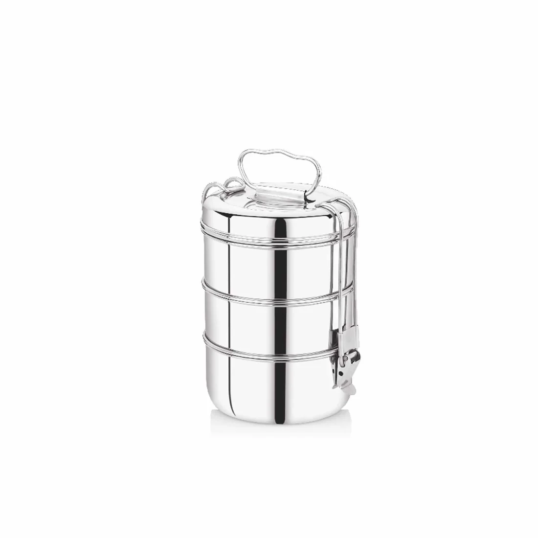 Pdd Falcon Steel Lunch Box Silver 1250ml,1900ml