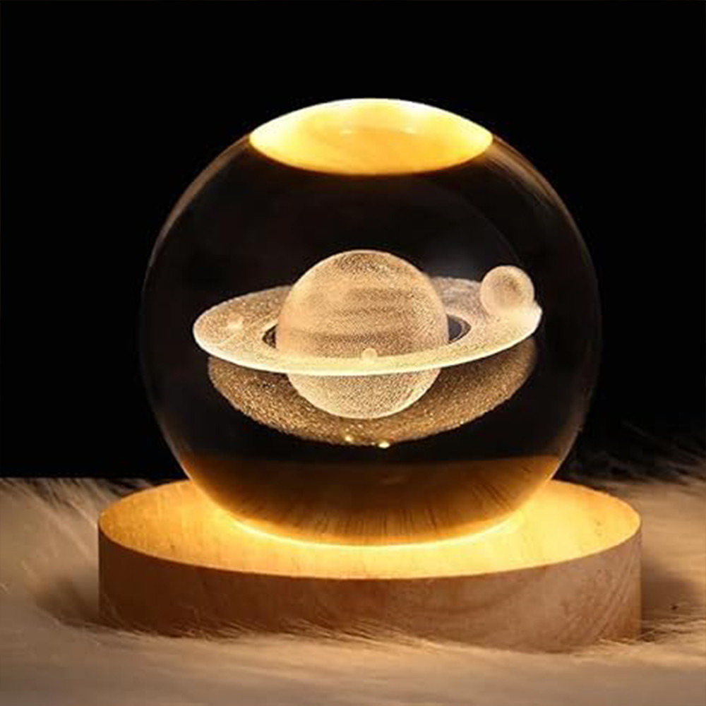 Dreams Celestial Ball | Cute Lamps Aesthetic | Bedroom Lights | Lumina Galaxy lamp| 3D Galaxy Crystal Ball Night lamp | Night lamp for Bedroom | Lights | Gift (Saturn)