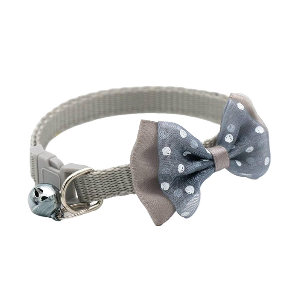 Cat Collar With Bell,Kitten & Small Dog Soft Adjustable,Safe,Solid,Breakaway For Cats & Puppy Bow Design Pet Collar