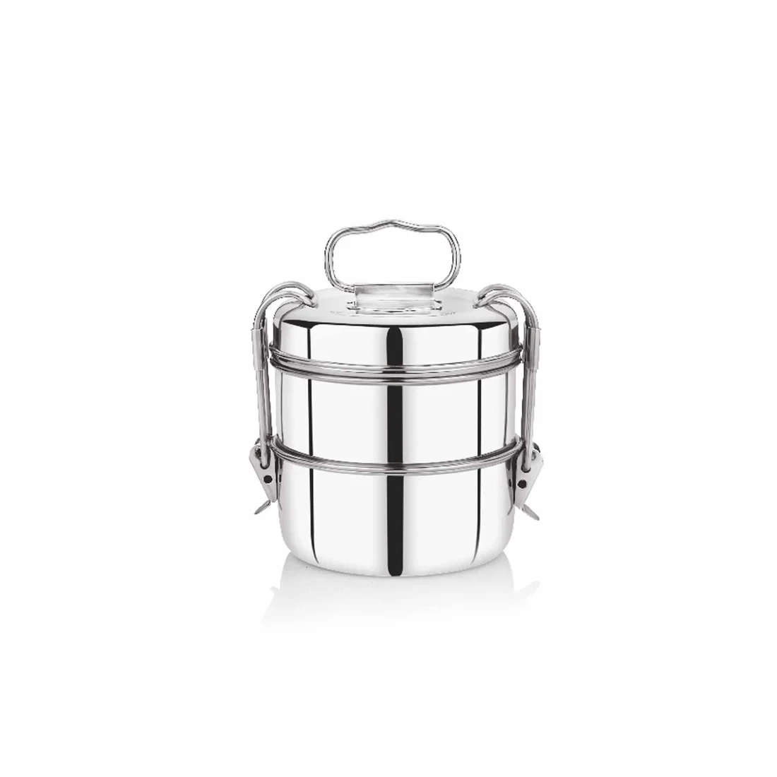 Pdd Falcon Steel Lunch Box Silver - 900ml, 1350ml