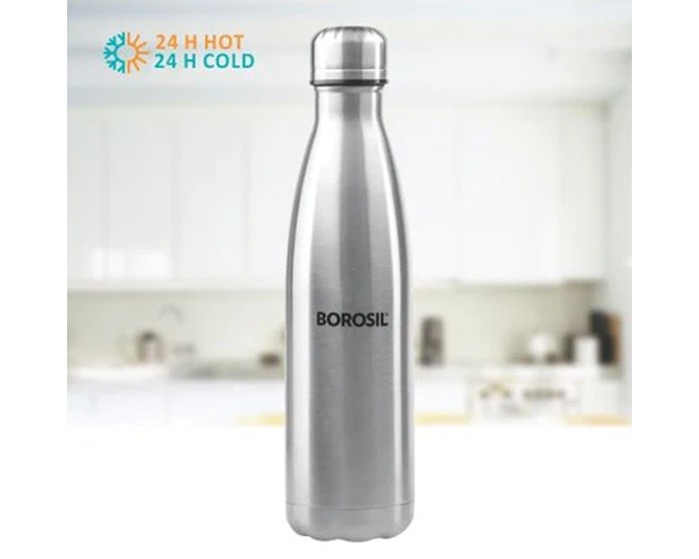 Borosil Stainless Steel Hydra Bolt - Vacuum Insulated Flask Water Bottle