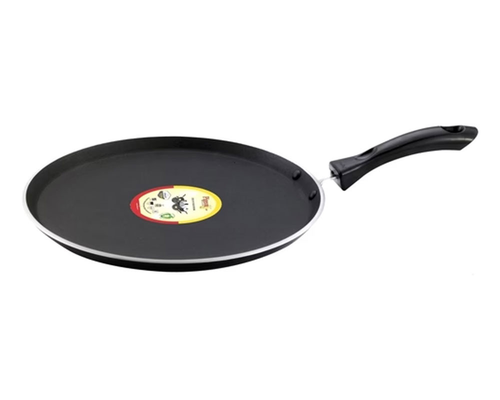 Pigeon by Stovekraft Non-Stick Flat Tawa, 31cm, Black