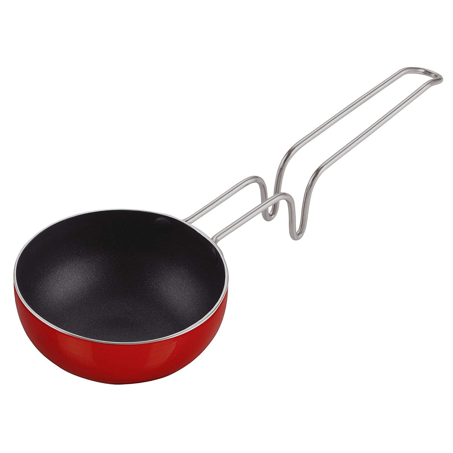 PRINGLE Pro Cook Hard Anodized Tadka Pan, 12 cm, Black | Vaghar Pan  Choung Pan Flame Safe - Gas Stove Safe - Stainless Steel - Wired Handle  Scratch Resistant.