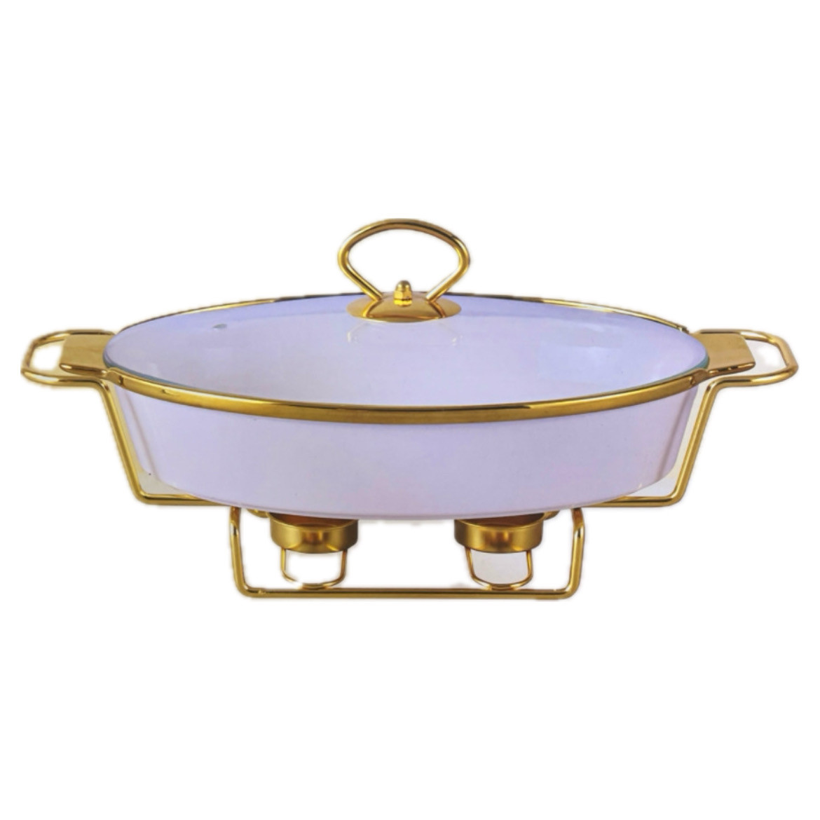 Ceramic Royal Serving Dishes | Chafing Dish With Stand & Warmer