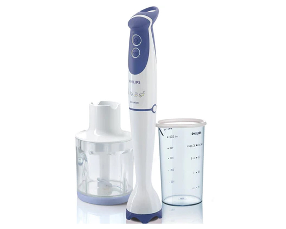 Philips Daily Collection HR1363 600-Watt Hand Blender with Chopper and Beaker