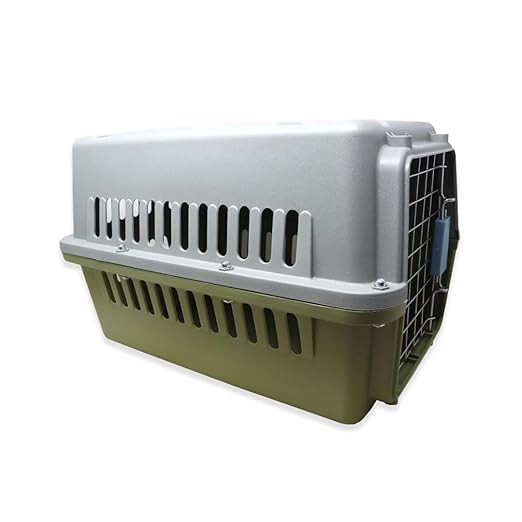 Heavy Duty Plastic Handle Hinged Door Folding Collapsible Crate Portable Pet Travel Carrier Cage & Kennel House for Cats, Rabbit, Puppies & Small Animals