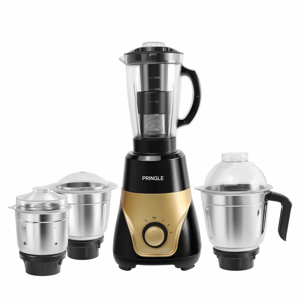 Pringle Magnus 4 Jar Mixer Grinder 800W Powerful Copper Motor- ISI Certified- Stainless Steel Blade