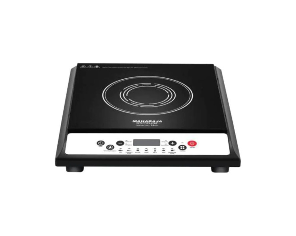 Maharaja Whiteline Superion 14DX 1400-Watt Induction Cooktop with Pan Sensor Technology | Black