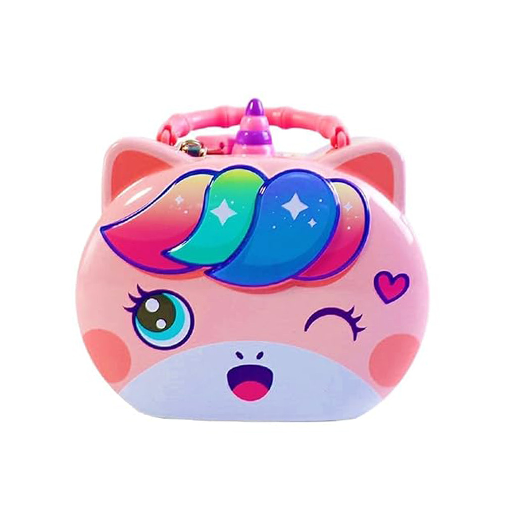 Wiskey Cute Attractive Cartoon Unicorn Piggy Bank with Security Lock & Keys for Kids