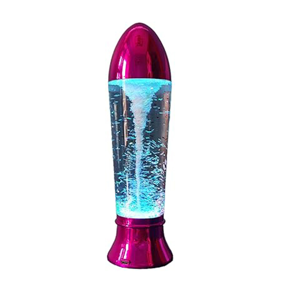 Tornado Lamp with led Color Changing Lamp Transparent Liquid,Colorfull Color, Battery/USB Cable Operated (Pink)