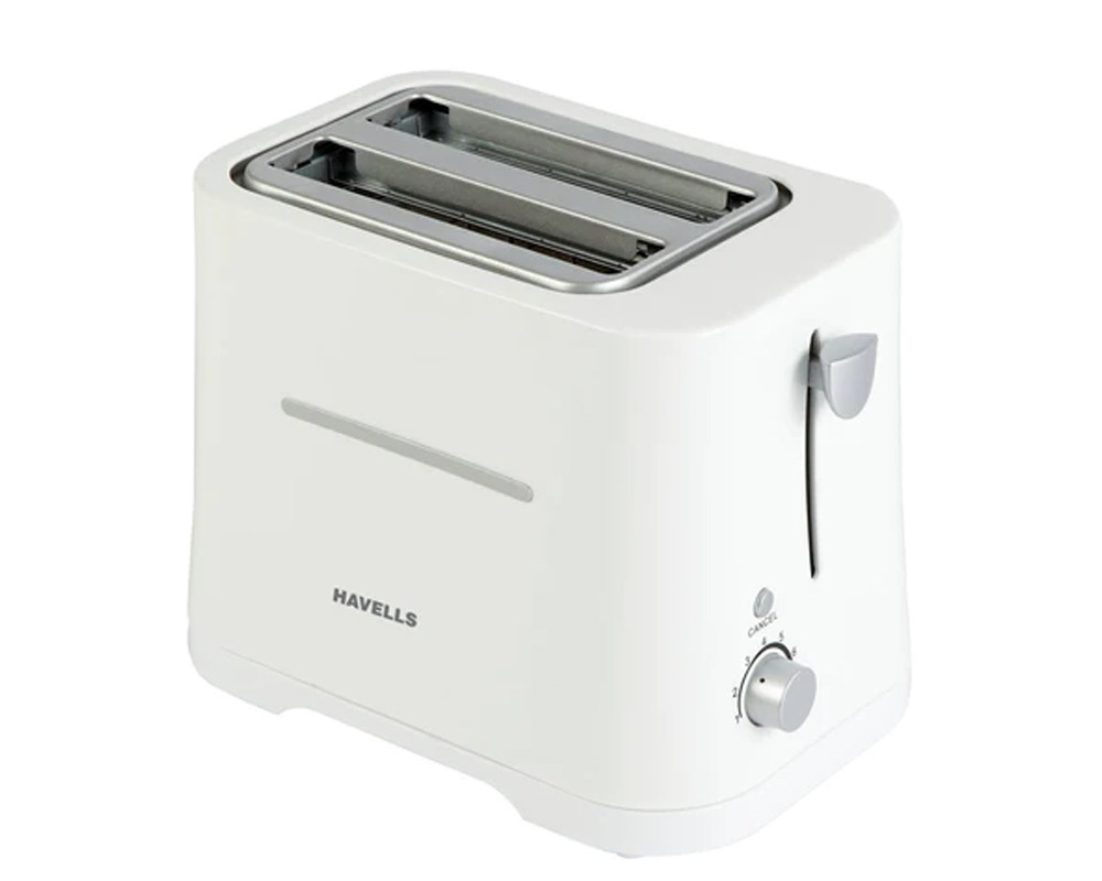 Havells Crisp 700-Watt Pop-up Toaster (White)