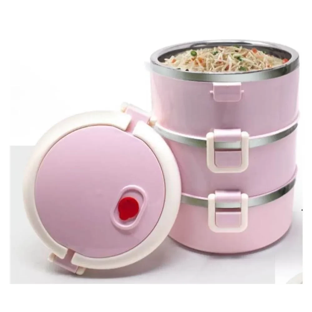 3 Layer Stainless Steel Lunch Box, For Office Jaypee-| Add on 3