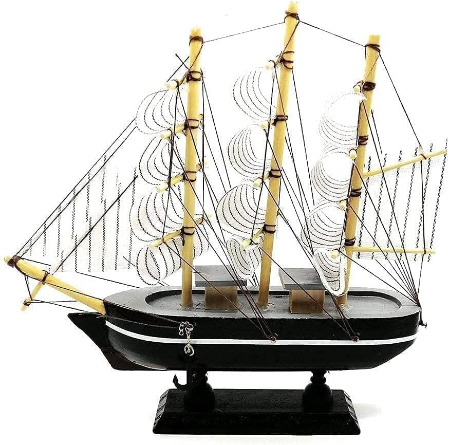 Wooden Sailing Ship Showpieces for Home Decoration Item, Living Room Decor, Wall Decor, Office Table Décor, Multicolour