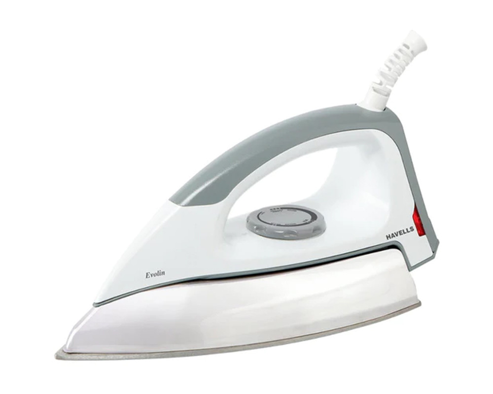 Havells Evolin 1100 Watt Dry Iron | White & Grey