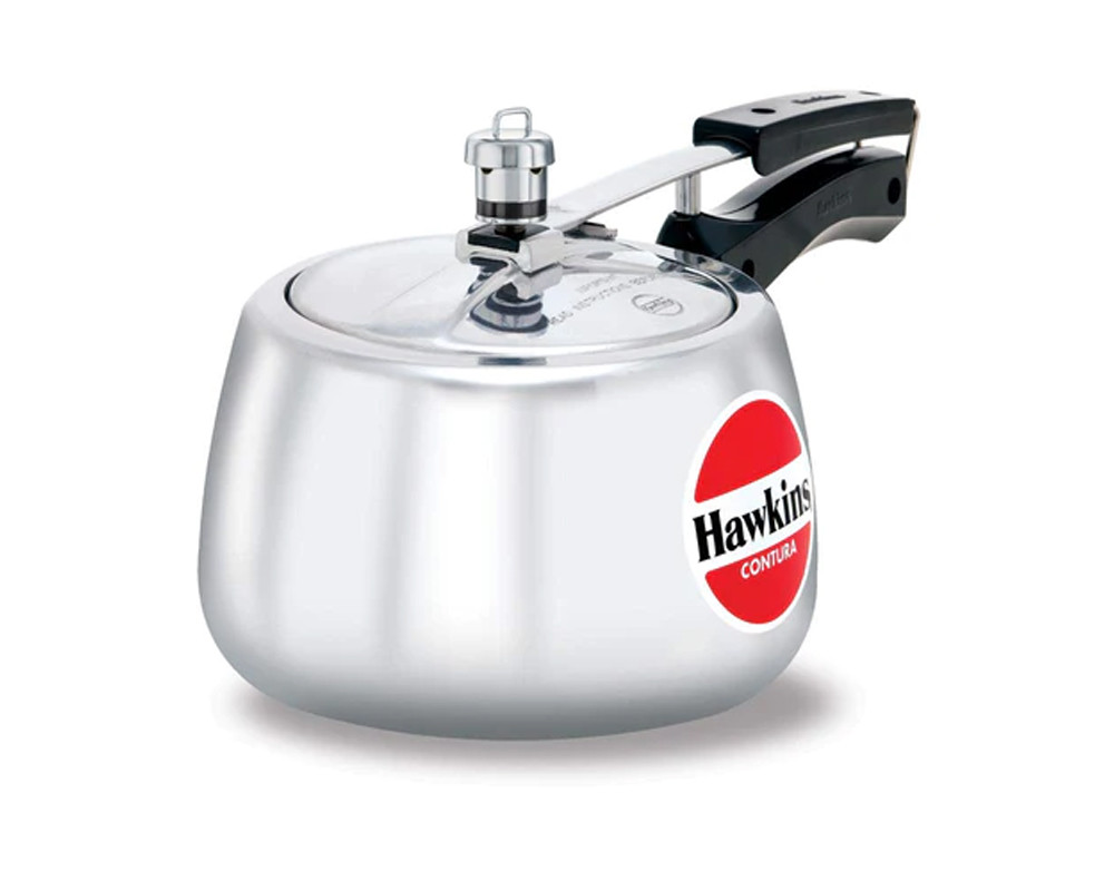 Hawkins Contura Aluminium Pressure Cookers | Silver