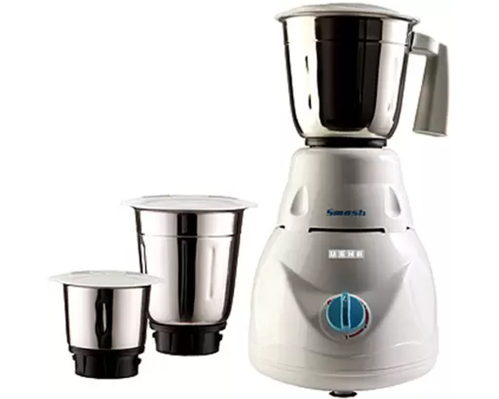 USHA 2853MG 500 W Mixer Grinder .3 Jars, White.