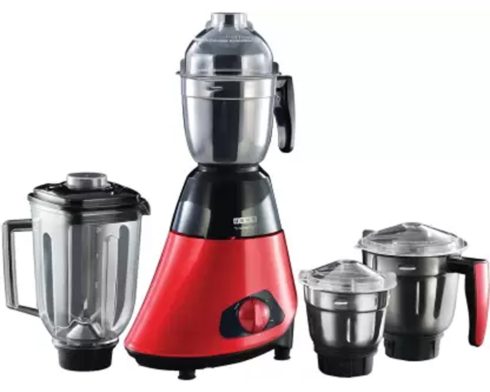 USHA TP800MX4 Trienergy 800 W Mixer Grinder -(4 Jars, Black, Red)