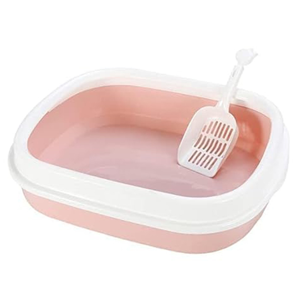 Cat Litter Box Tray with Free Scooper Suitable for All Cat Breeds & Kittens