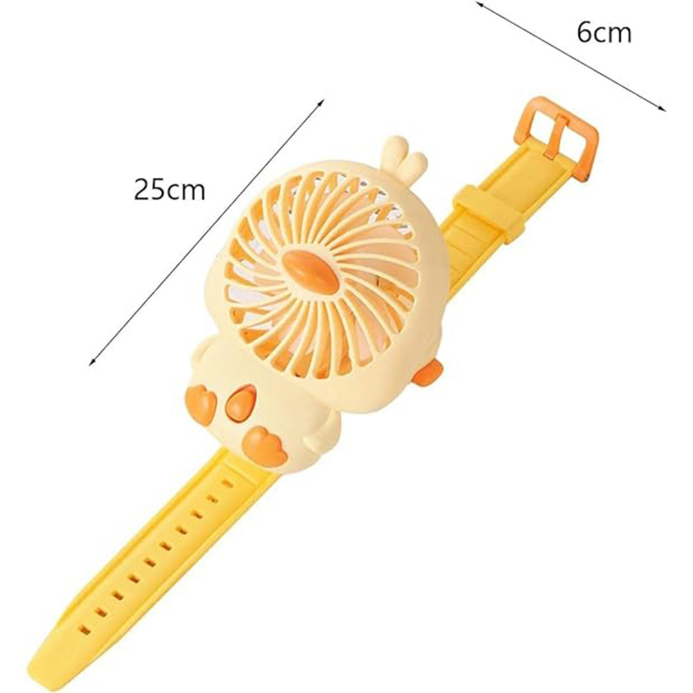 Tusmad Yellow duck portable usb charging small watch fan multifunctional electric fan high wind for kids child gifts