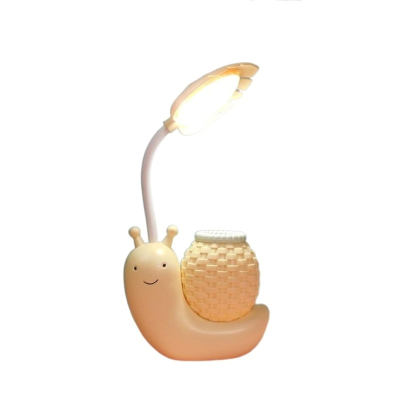 VIZCO Desk Lamps for Home Office Cartoon Snail Reading Table Lamp USB Foldable Charging Learning Read Night Bed Book Light Mini Bedchildren's Graduation Gift