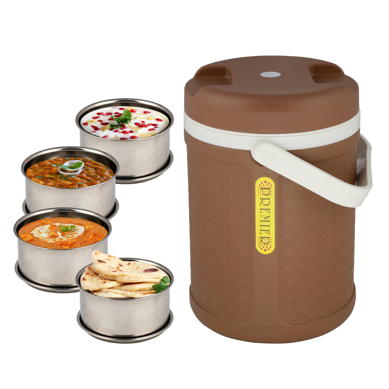 Jaypee Plus Premier 4 Insulated Lunch Box which Keeps Food Warm and Fresh Longer with 4 containers