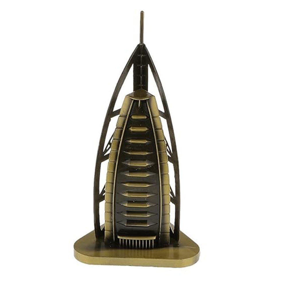 Metal Burj Al Arab Dubai Hotel Desktop Decor Figurines Arab Tower Souvenir Metal Miniature Statue