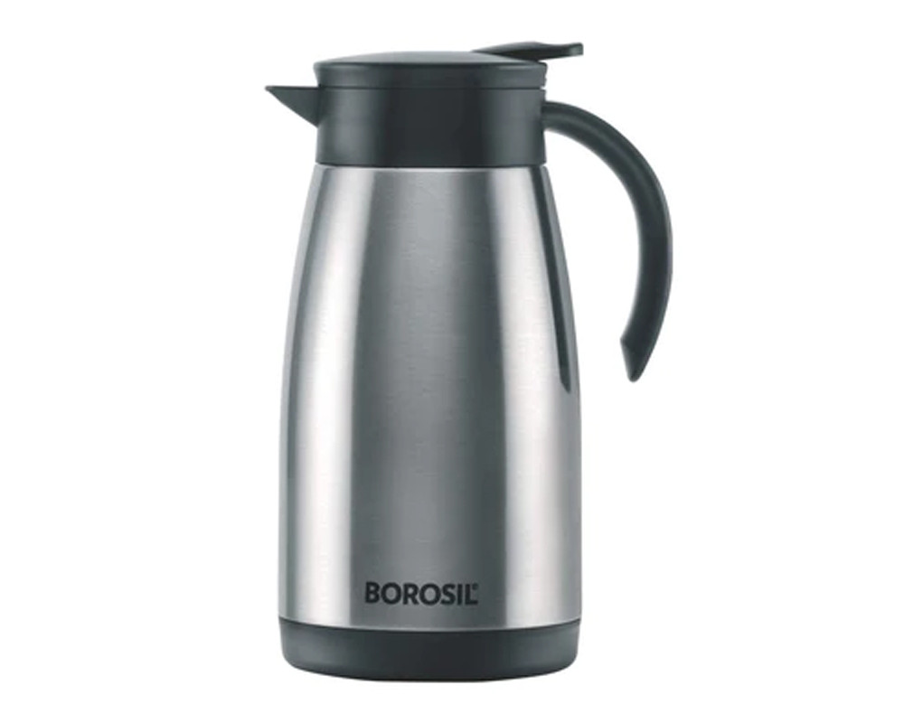 Borosil Stainless Steel 1000 ML Insulated Teapot - Silver